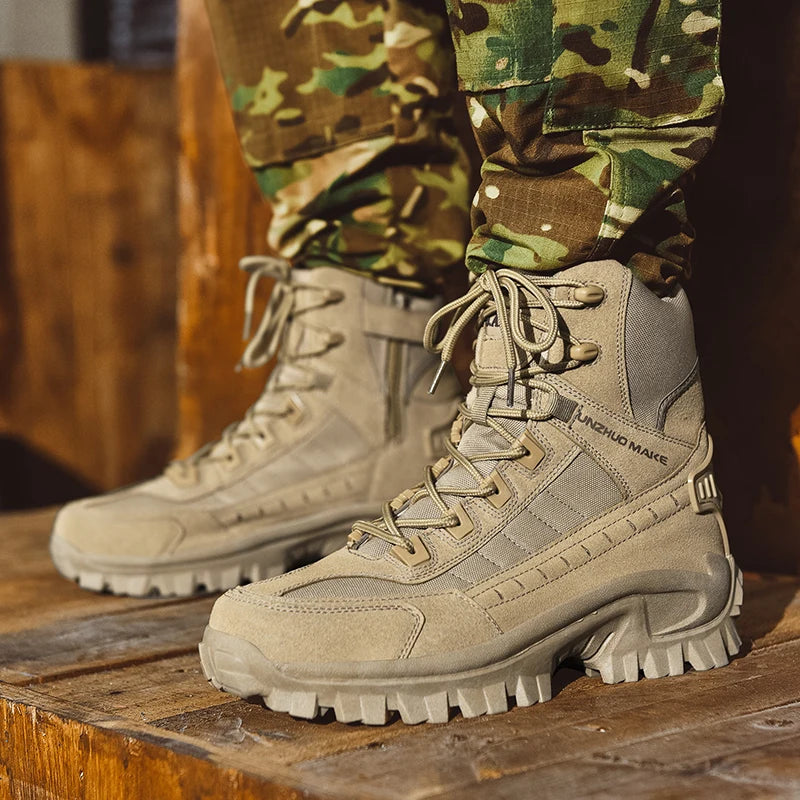 Botas Tácticas de Combate DesertOps Indestructibles Antideslizantes para Trabajo y Outdoor