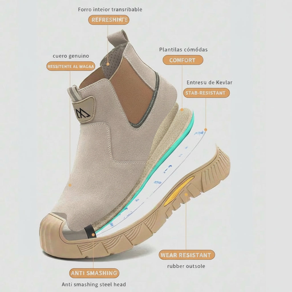 🔥 Zapatos de Seguridad Indestructibles TitanStep con Punta de Acero Antideslizante
